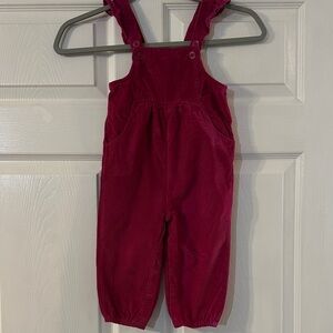Carters dark pink corduroy overalls 18m